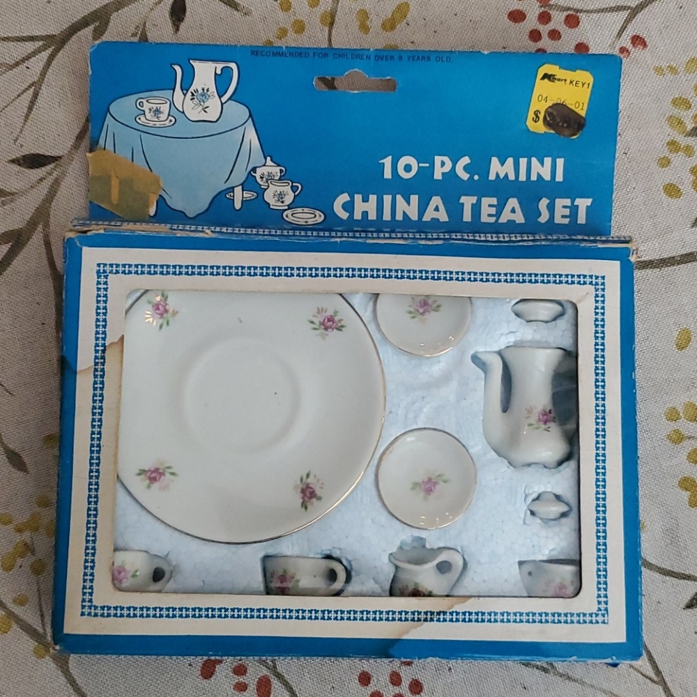 Collectible Mini China Toy Tea Set from Kmart (1970s)